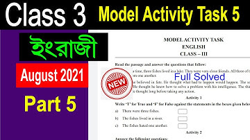 Model Activity Task Class 3 English Part 5//Class 3 model activity task English part 5
