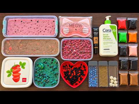 Relaxing Old Slime Mixing - Satisfying Crunchy Sounds