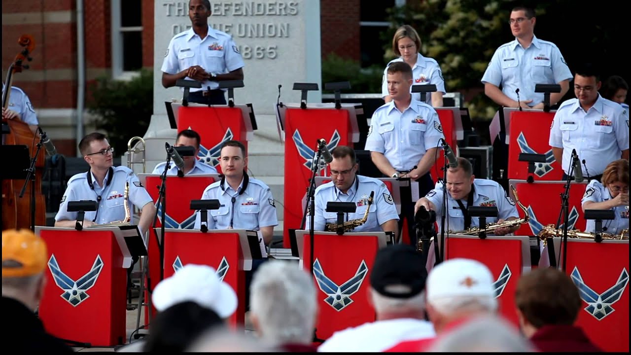 USAF Shades of Blue Concert in the Square Of Clarinda, Iowa