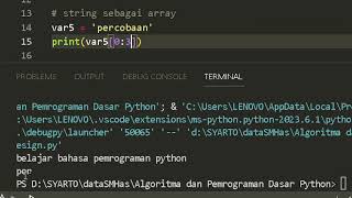 Tipe variabel string, integer, float, complex, dan boolean pada Python, APDP part4
