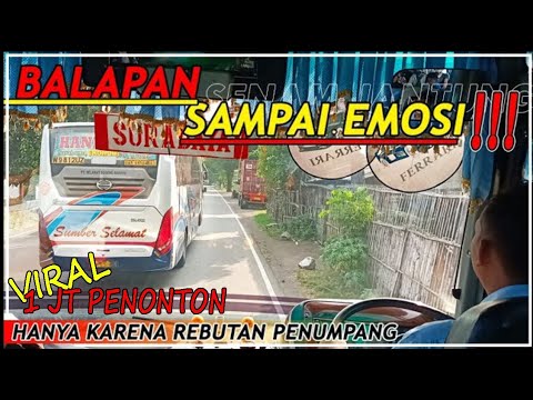 PENUMPANG HISTERIS‼️BUS INI EMOSI SAAT DI SALIP SUMBER GROUP!!!