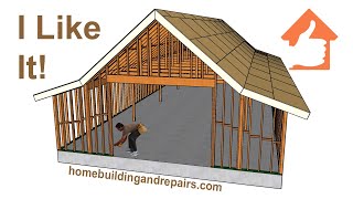 How To Frame Large Building With Double Pitch Gable Roof - Examples For Design And Construction