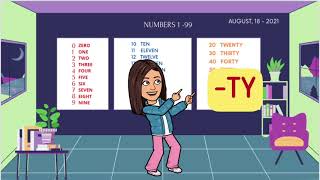 Numbers 0 - 99