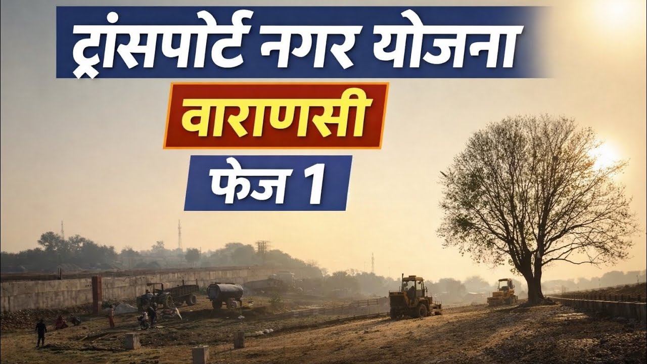 ट्रांसपोर्ट नगर योजना वाराणसी फेज 1 । देखिए कितना हुआ है काम ।