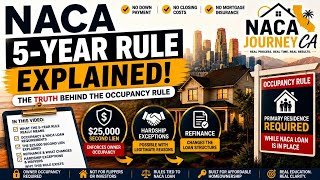 NACA 5-Year Rule Explained - Occupancy, Refinancing & The $25,000 Lien - Wil_NacaJourneyCA
