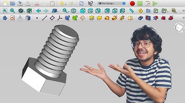 How to make Threaded Bolt in Freecad | Beginners Tutorial