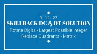 03-12 SKILLRACK DAILY CHALLENGE AND DAILY TEST SOLUTION | C++ | Java | Python