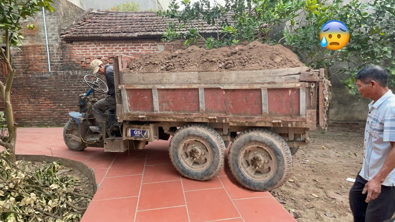 Công nông một khối chở đất đổ ben xem cực đã | Máy xúc múc đất | Ô tô tải đất | excavator