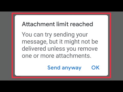 Message Attachment limit reached Problem in Android