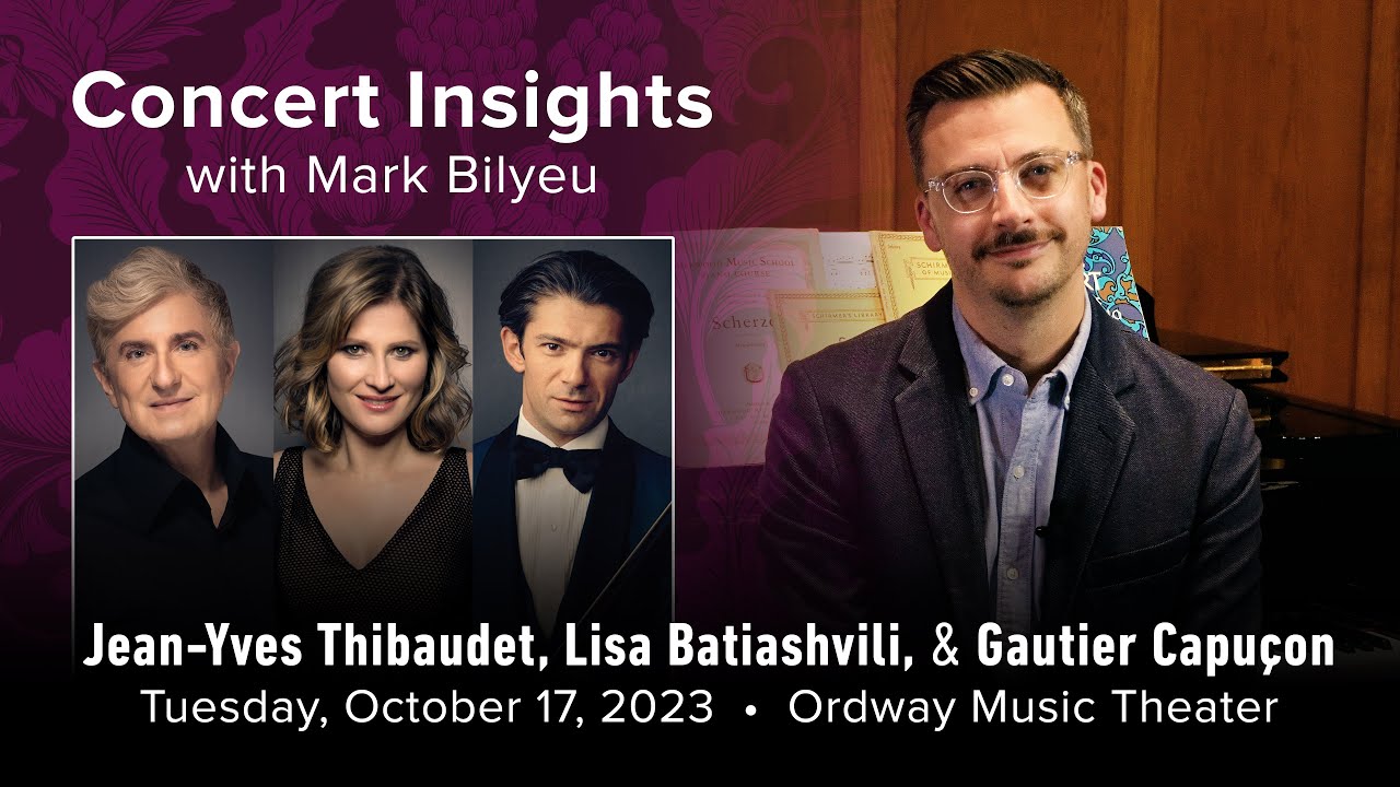 Jean-Yves Thibaudet, piano; Lisa Batiashvili, violin; Gautier