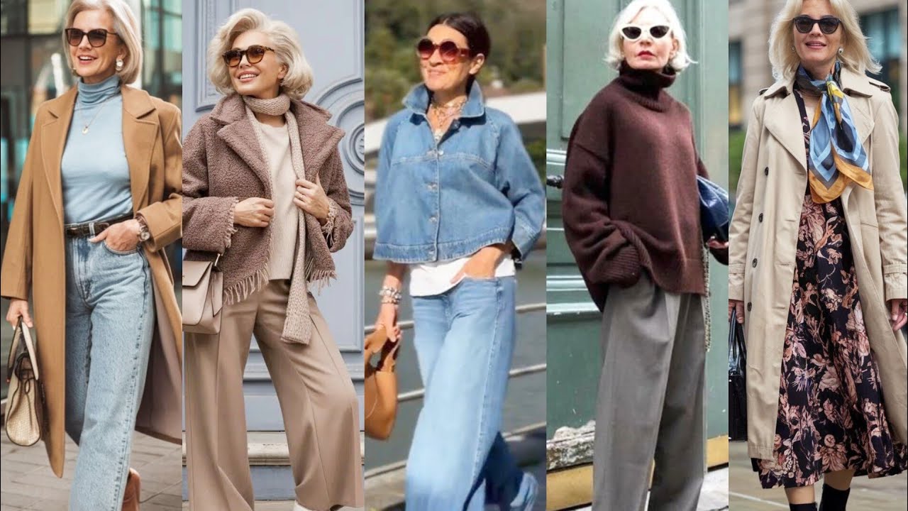 Естественная красота для женщин старше 50, 60 и 70 лет. Последние модные советы для элегантных же...