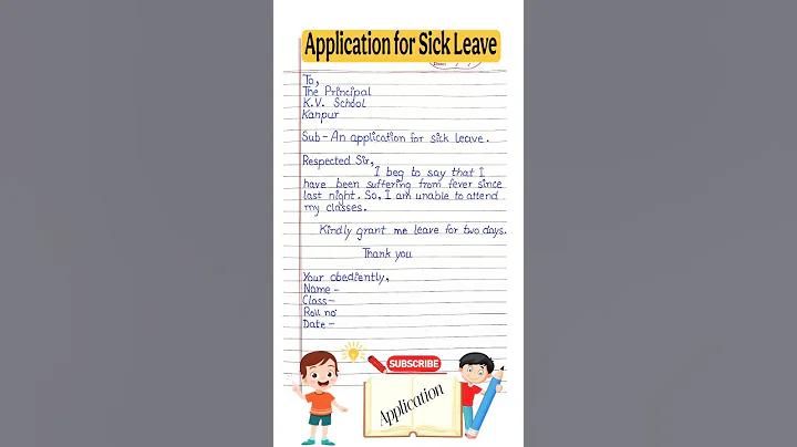 Application For Fever || Application On Sick Leave|Sick Leave Application || 2 Days Application ||