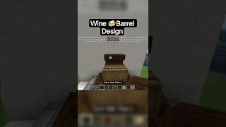Wine 🍻Barrel Design In Minecraft 😨(Axel F)#Minecraft #Axelf #Gaming #Shorts