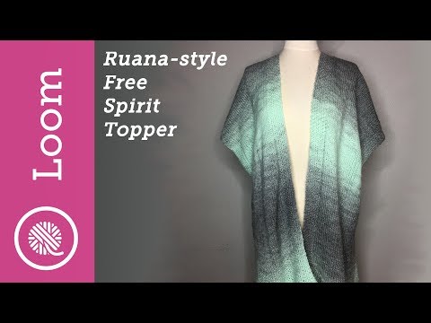 Loom Knit Ruana Style Free Spirit Topper (CC)