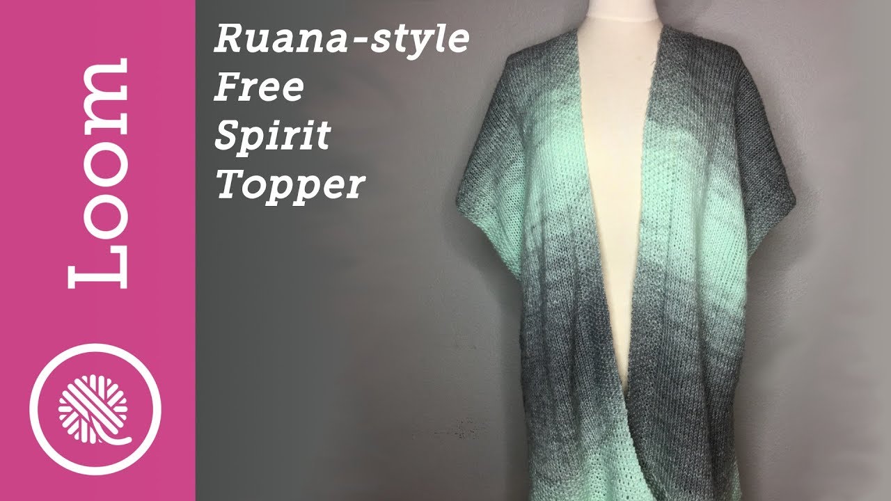 Loom Knit Ruana Style Free Spirit Topper Cc