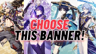 3.3 Banner Guide Raiden Vs Wanderer Vs Ayato Vs Itto Banner Choose