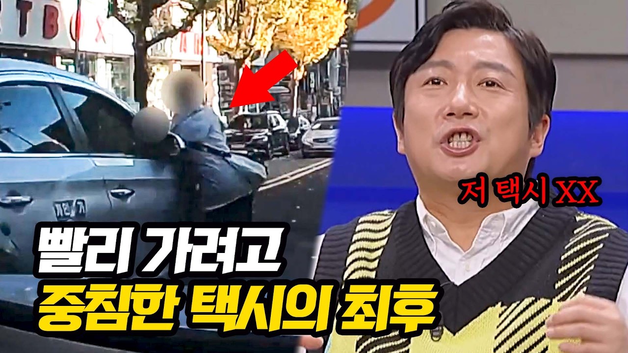 리얼 욕 나오는 상황💢 무리한 추월로 아이들을 덮친 택시ㄷㄷ