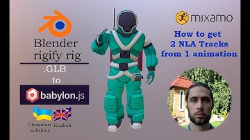 How to get 2 NLA Tracks from 1 animation in the .glb format into Blender