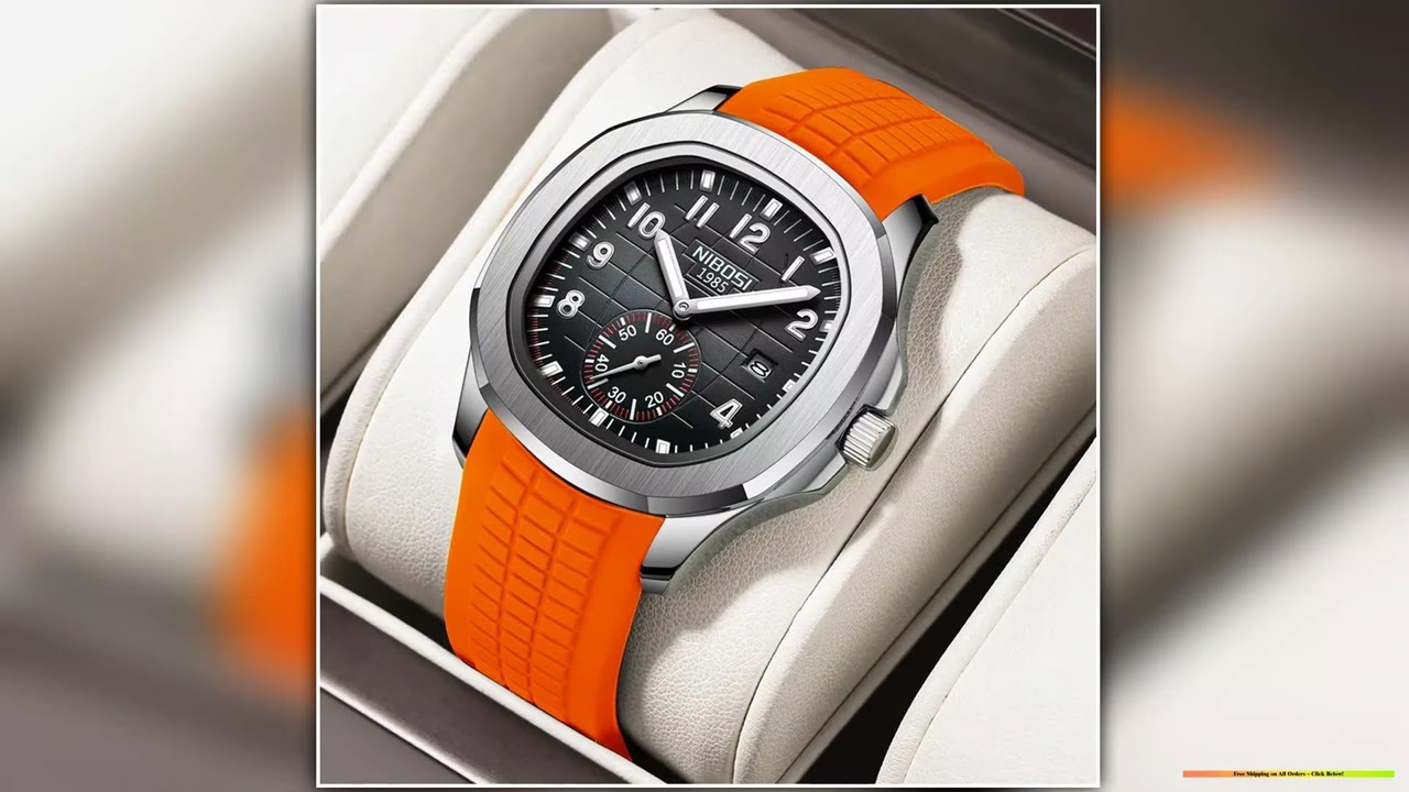 NIBOSI Mens Watches Top Brand Luxury Sport Quartz Watch for Men WaterProof Auto Date Luminous Watch