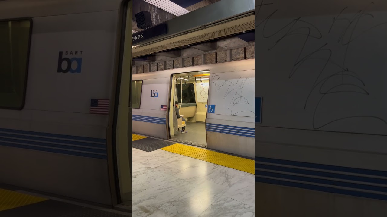 Bay Area Rapid Transit (BART) Legacy Train Doors Closing