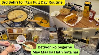 Beti ko Begarne May Maa ka Hath hota hai || 3rd Sehri to Iftari Routine ||Creamy cheesy pasta Recipe