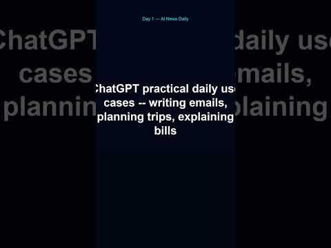 #ChatGPT in Your Daily Life -- Real Examples Anyone Can Use | AI News #Shorts