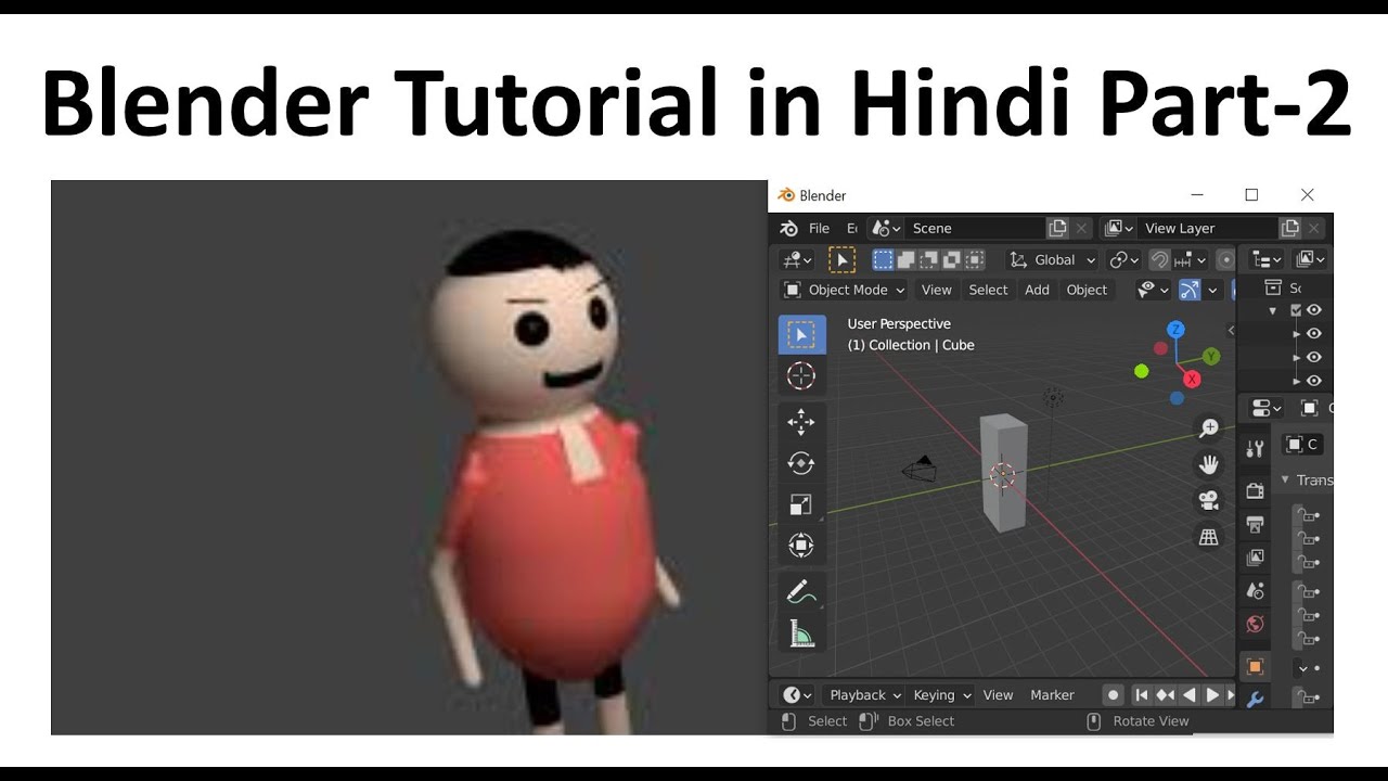 Blender Tutorial For Beginners 2 - Object Properties in Hindi - YouTube