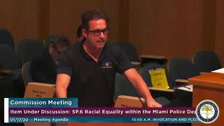 City of Miami Police Capt. Javier Ortiz suspended for comments on race during city commission me...