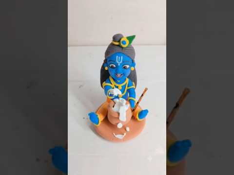 DIY baby Krishna making with super clay #short