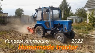 Homemade tractor Mercedes Digging potatoes 2022 Homemade tractor