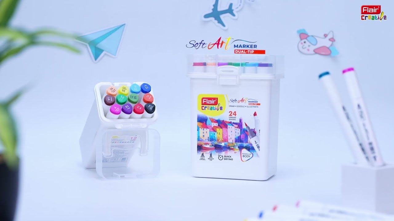 Flair Soft Art Marker – Dual Tip Markers for Illustration & Sketching!