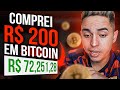 COMO COMPRAR BITCOINS, INVESTI 200 REAIS EM BITCOIN (TOTALMENTE SEGURO)