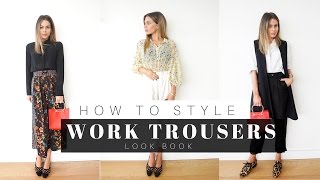 How To Style Trousers for Work (Office Attire) + 4 OUTFIT LOOK BOOK