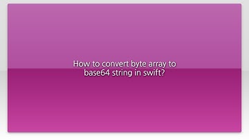 How to convert byte array to base64 string in swift?