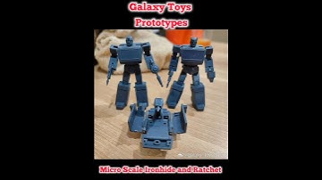 Galaxy Toys Micro Scale Ratchet and Ironhide Prototypes #galaxytoys #ratchet #ironhide #g1 #3rdparty