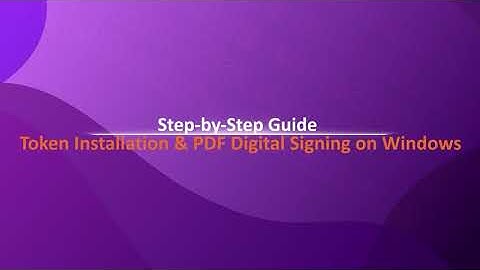 How to Sign a PDF Document on Windows Using HYP 2003 USB Token | Step-by-Step Guide| Windows OS