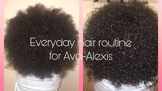 1st Video !! Ava-Alexis Hair Routine