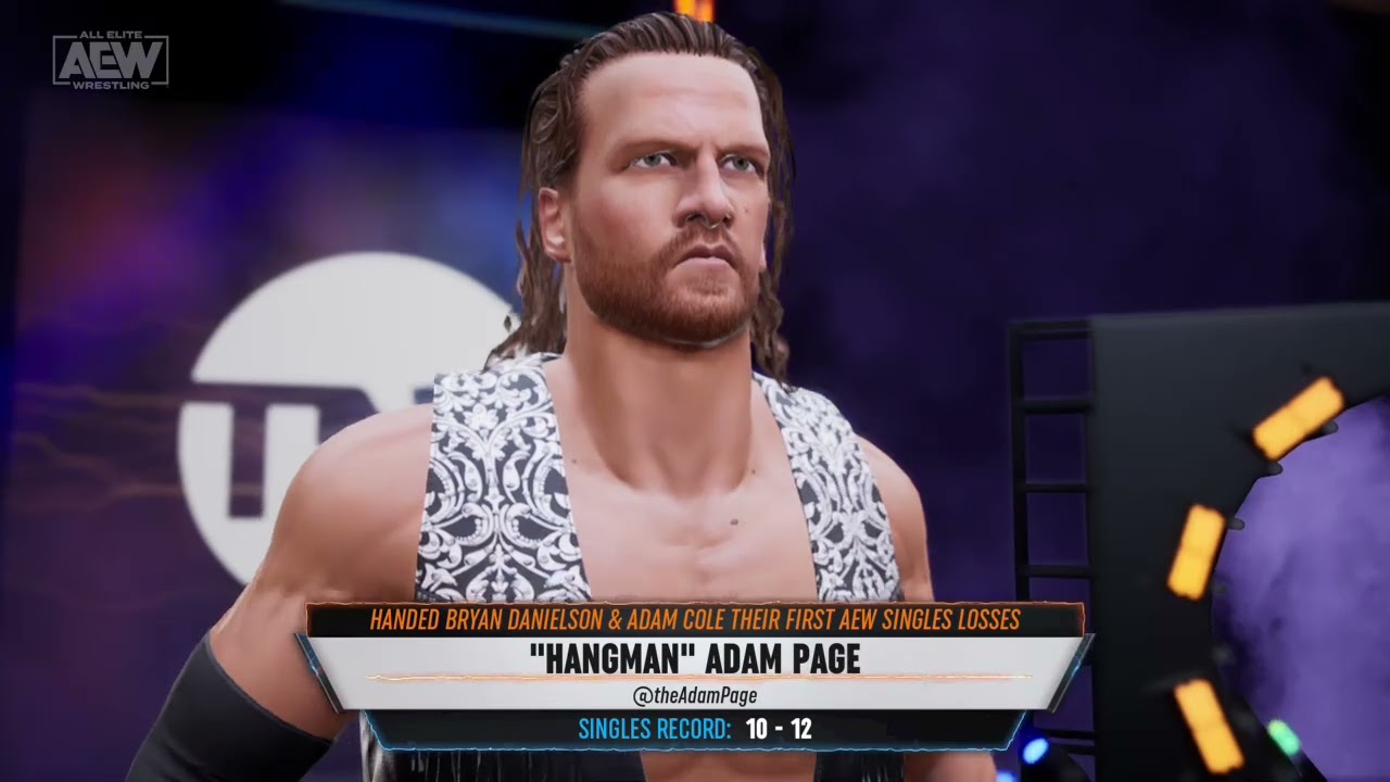 Adam Cole vs. Hangman Adam Page.
