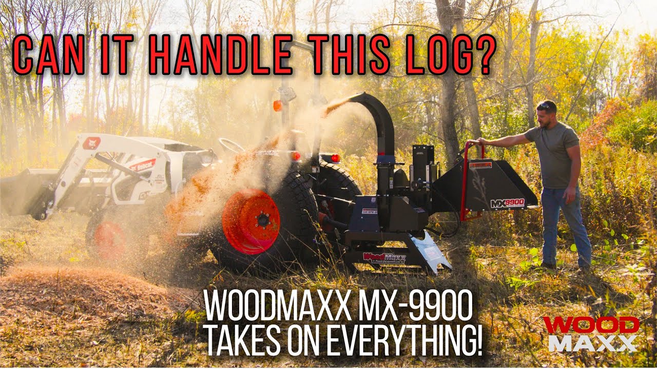 Woodmaxx MX-9900 PTO Chipper in Action | Poplar & Ash Tree Test