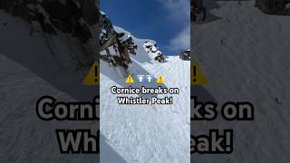 Cornice breaks on Whistler Peak while people are skiing! Shot by ColeCarey1813 on IG #ski #skiing