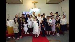 Easter Vigil BAPTISM at Musashigaoka Catholic Church in Kumamoto, 20 April 2019