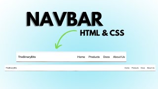 How to Create Navbar in HTML and CSS [Beginners]
