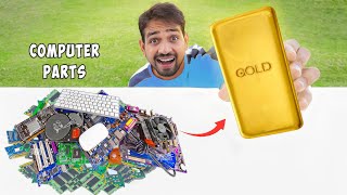 Gold From Computer Parts - कबाड़ से निकालो असली सोना🤑 | Gold Recovery image