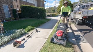 I got this $80 lawn mowing through door knocking Great side hustle in 2024