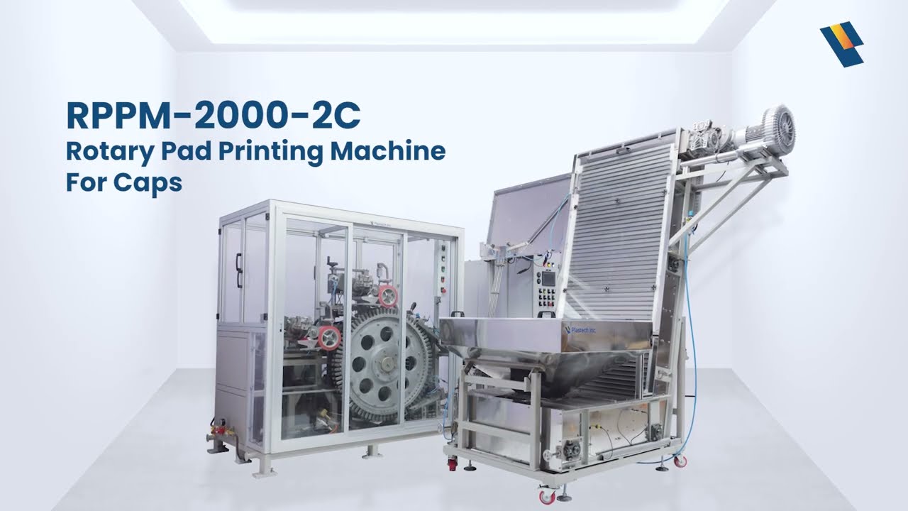 High Speed Rotary Pad Printing Machine RPPM-2000-2C for beverage caps