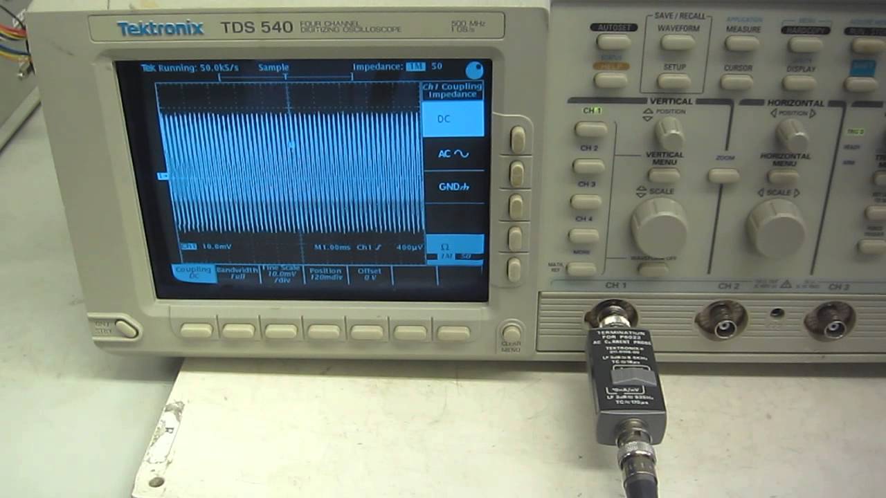 Tektronix P6022 AC current probe 動作確認 YouTube