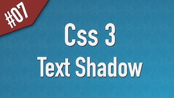 Learn Css3 in Arabic #07 - Text Shadows