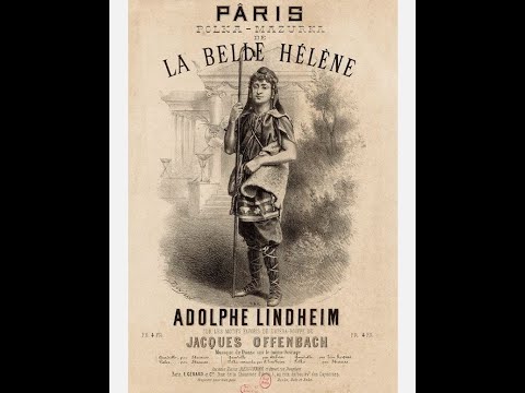 composer Jacques Offenbach "La belle Helene" = Kitty Berger, Harp-Zither (1912) Victor 17287, 78 rpm