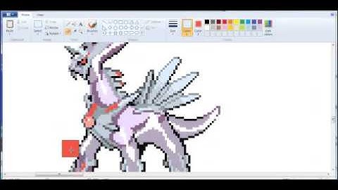 How to recolor a pokemon sprite in microsoft paint