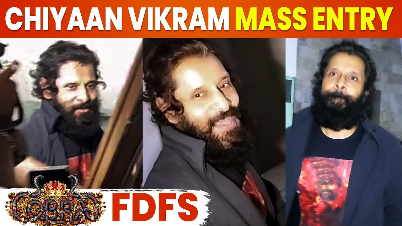 Chiyaan Vikram Mass Entry🔥Cobra FDFS | Dhruv Vikram | Srinidhi Shetty | Mirnalini Ravi | Cobra